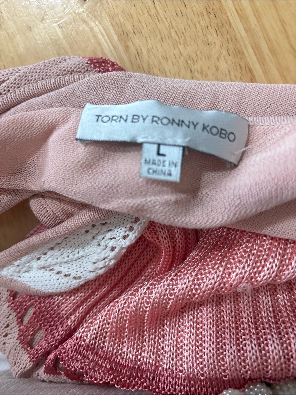 Torn by Ronny Kobo Striped Knit Halter Maxi Dress in Pink & White - Picture 10 of 10